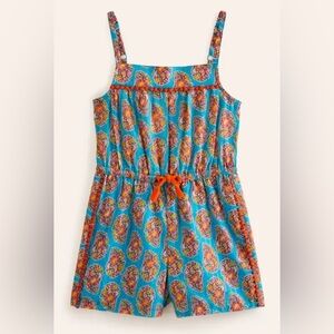 Mini Boden woven vacation romper size 11-12y